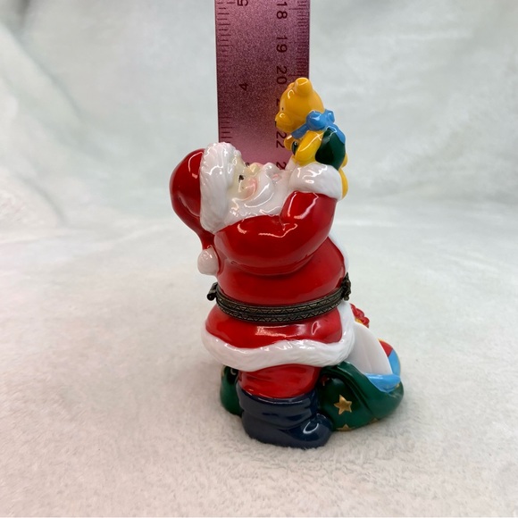 Midwest of Cannon Falls Santa Trinket Porcelain Hinged Box PHB Vintage - Picture 5 of 8